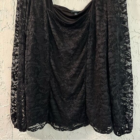 TORRID Lace Blouse Top Women Size 2X Long Sleeve Witch Goth Boho Whimsigoth - Picture 4 of 11